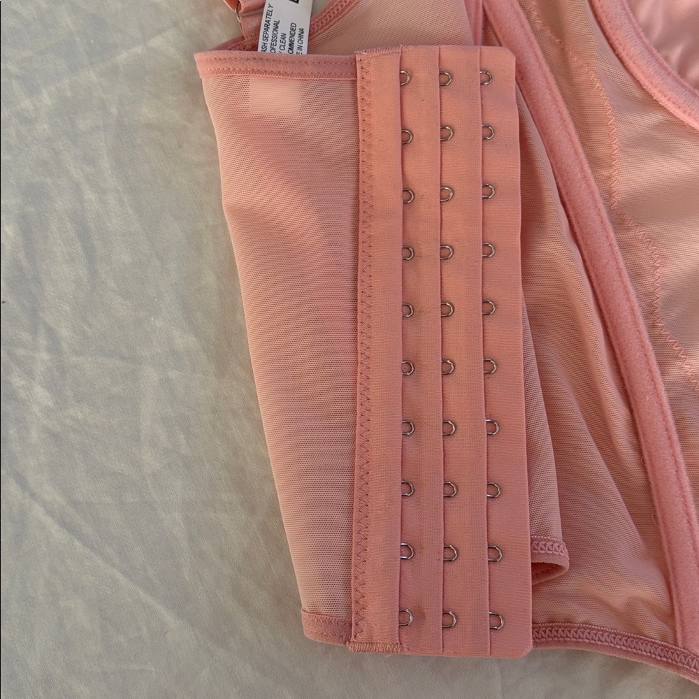 Pink Lace Corset  Bustier  Top Sz L NWT - Picture 15 of 16